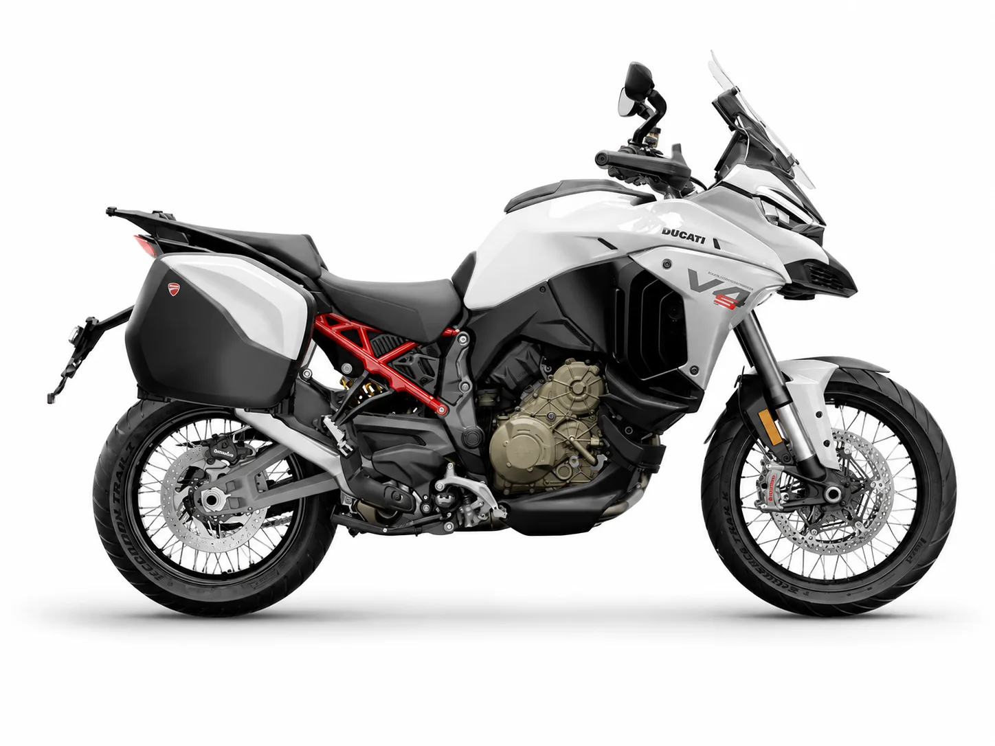 Ducati Multistrada V4 S Sport Travel + Radar ( Thrilling Black + Arctic White ) Forged Rims